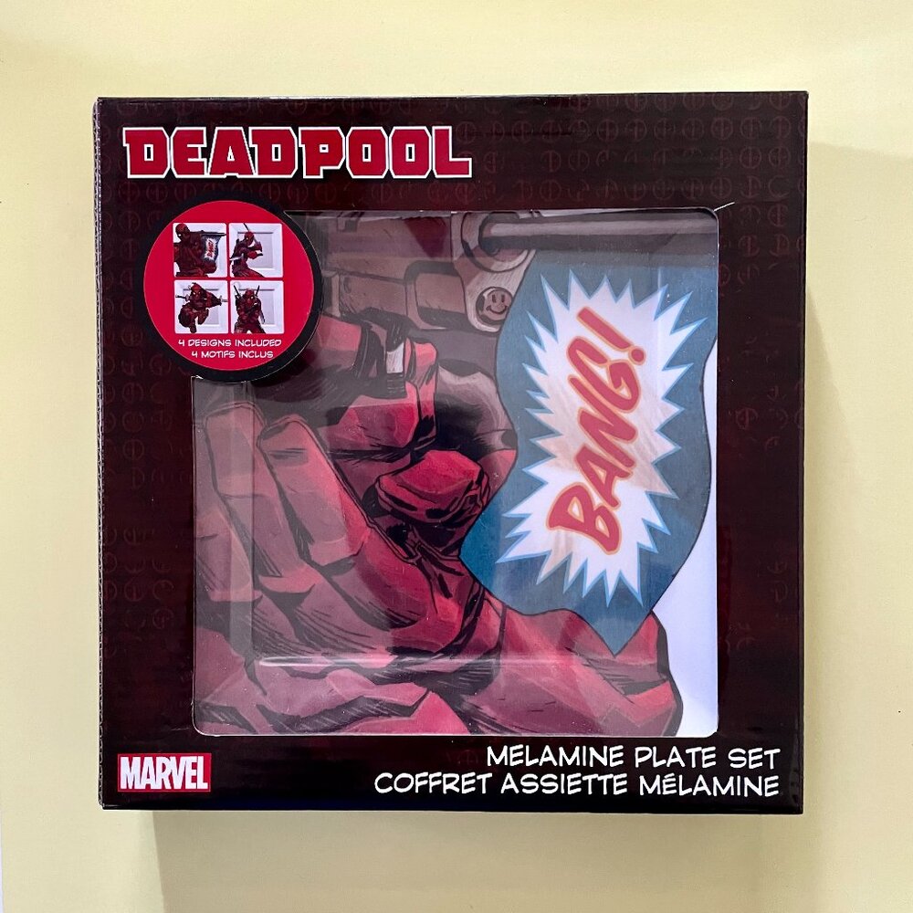 Deadpool plate set with 4 different designs